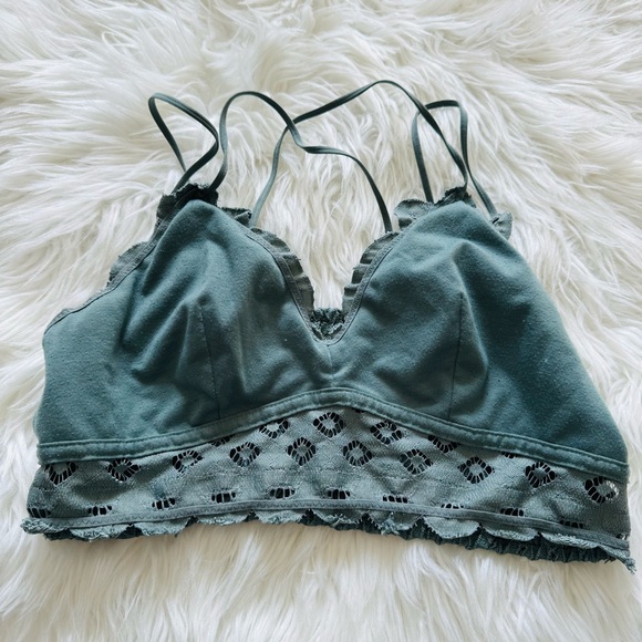 Green Lace Bralette - Picture 3 of 5